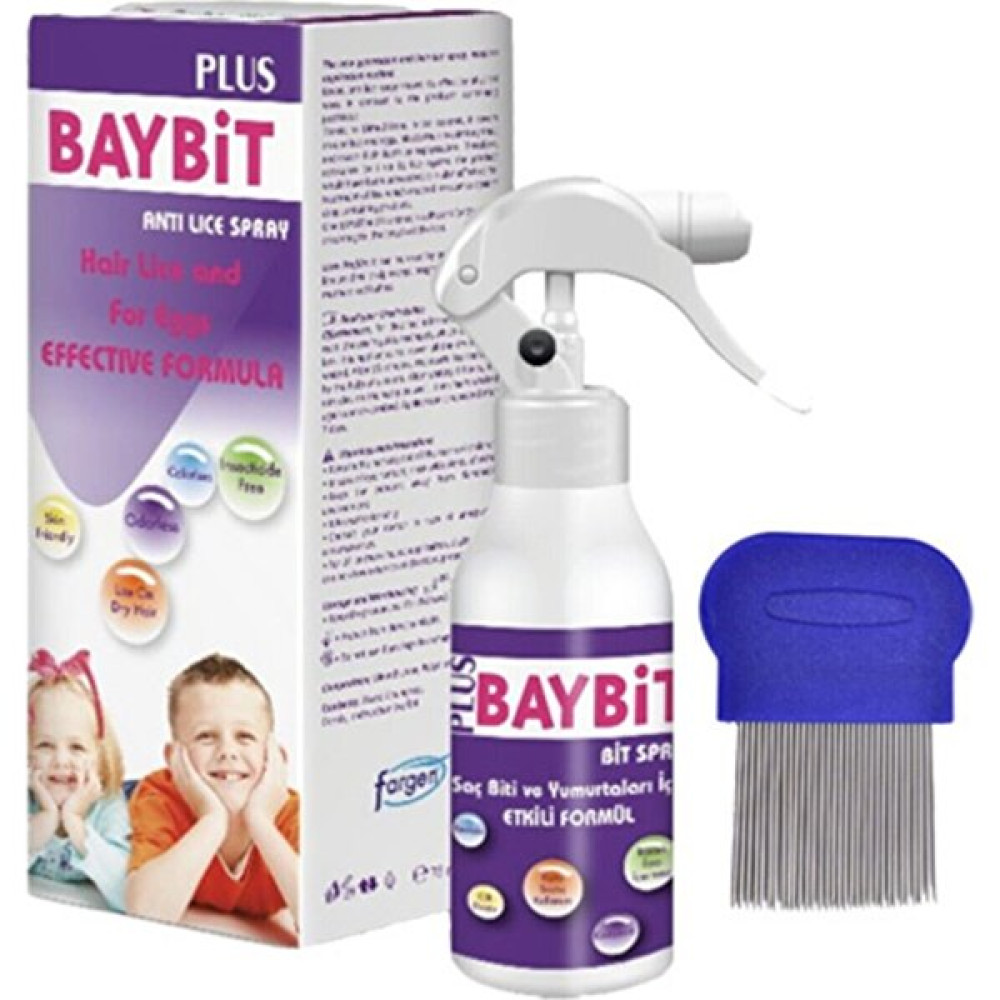 Baybit Plus Saç Biti ve Yumurtaları Için Sprey 75 ml (Çelik Bit Tarağı li) Saç Şekillendirici Sprey Fiyatı