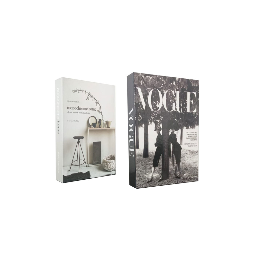 BayCazip 2li Dekoratif Kitap Görünümlü Kutu Monochrome Home & Vogue Ikı Kadın Temalı Ev & Dekorasyon Aksesuarları Fiyatı