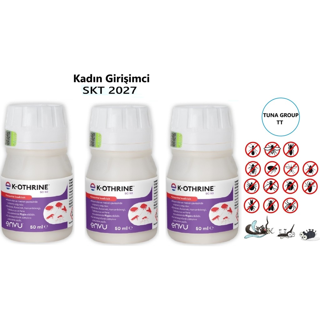 Bayer Envu- K- Othrine SC50 ml (3 Adet) Kokusuz, Karınca - Böcek- Sinek- Hamamböceği 2027 Diğer Fiyatı