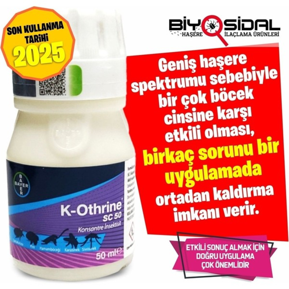 Bayer K-Othrıne Sc 50 ml Hamam Böceği Kovucu Oto Boyaları Fiyatı