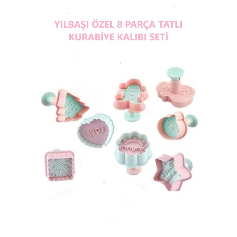 Bayev 8 Adet Basmalı Kurabiye Kalıbı Seti 3103-3133 Gingerbreadman Çam Ağacı Yılbaşı Serisi Hamur Yoğurma Makinesi Fiyatı