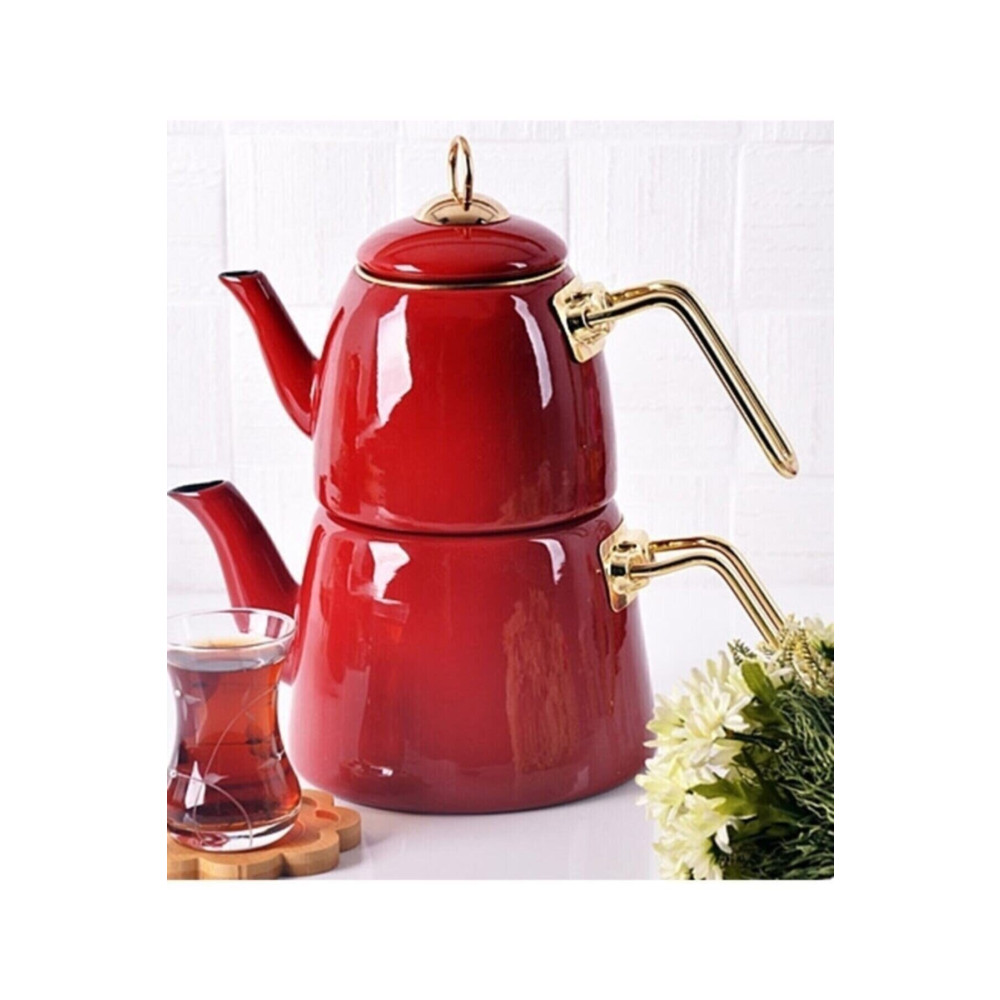 Bayev Elite Emaye Çaydanlık Kırmızı 200463 Red Çay / Çaydanlık Setleri Fiyatı