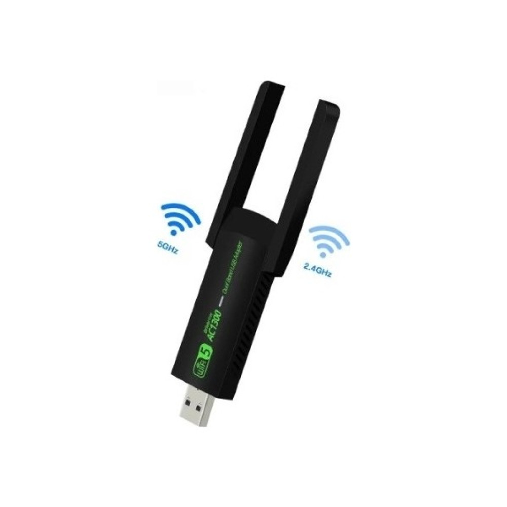 Bayındır Elektronik Bluetooth 5.0 AC1300 Mbps Dual Band USB 3.0 Adaptör Kablosuz Wifi Alıcı (Sürücü Gerektirmez) Wireless Adaptör Fiyatı