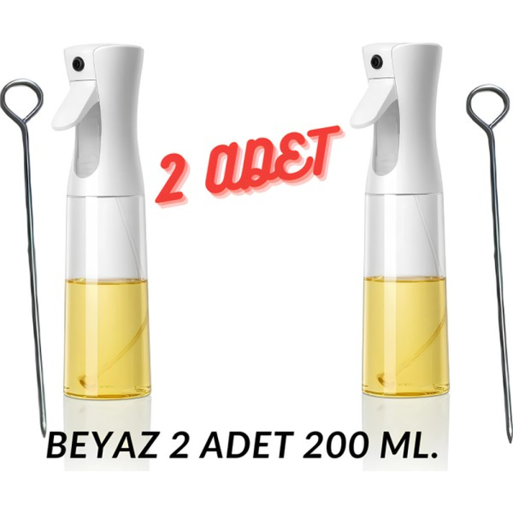 Bayrak Global (Yb2-B) Sprey Cam Yağdanlık Beyaz 2 Adet 200 Ml. ,fısfıs Yağdanlık, Sirke, Airfryer, Zeytinyağı, Limon Için,airfrey Şiş Teli - Renkli Mutfak Gereçleri Fiyatı