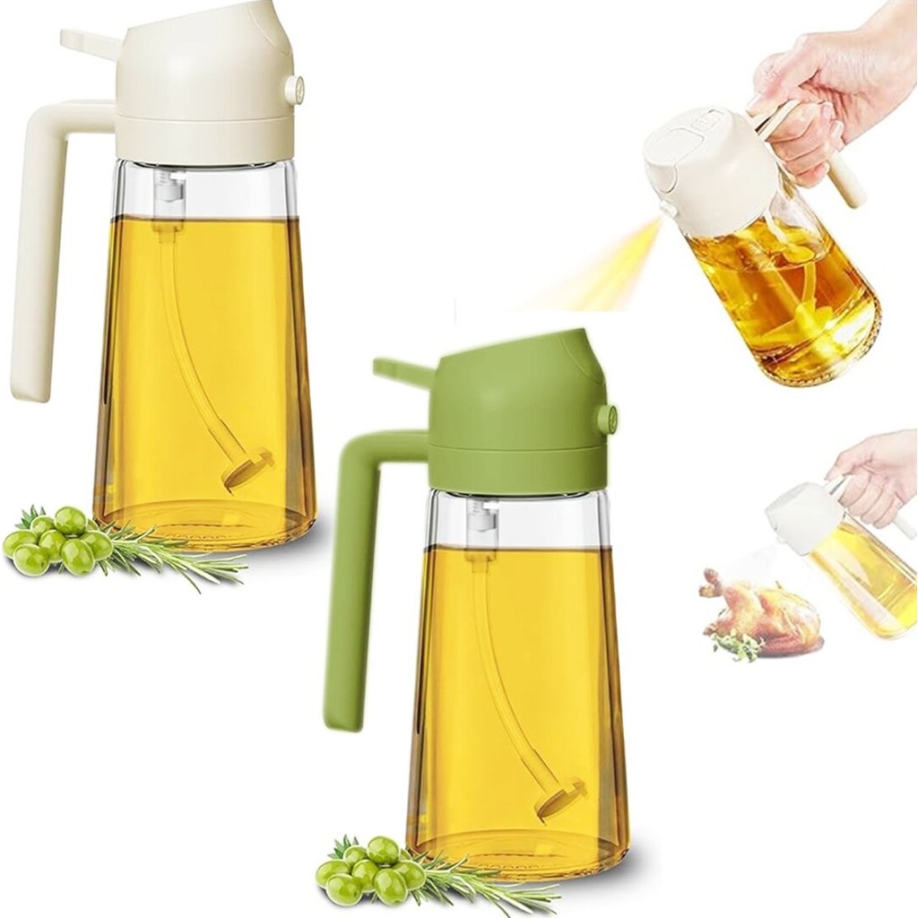Baysa Cam Yağdanlık 2si 1 Arada Spreyli ve Akıtmalı 450 ml Kilitli Kapak Sürahi Model Beyaz - Şeffaf Diğer Fiyatı