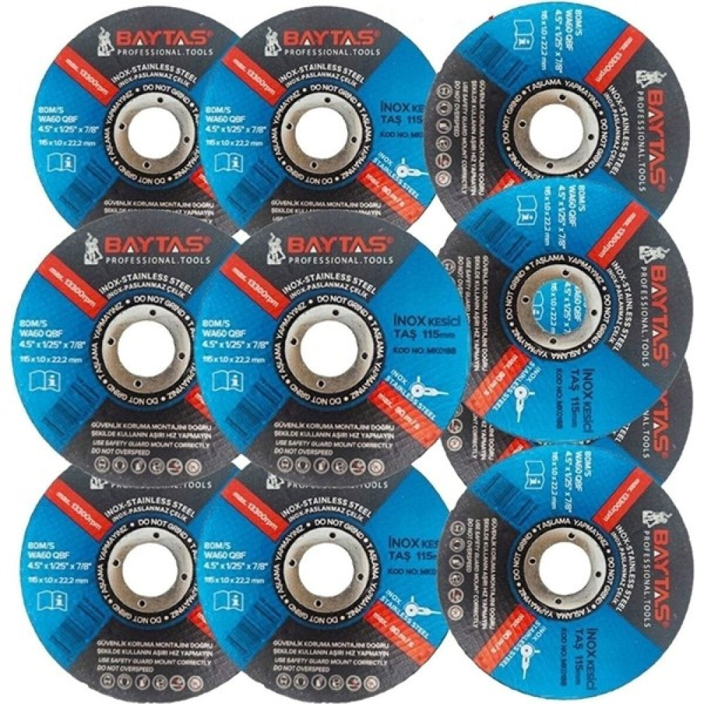Baytaş Inox Metal Kesme Disk 25 Adet 115 mm Kaliteli Taş Ispiral Taş 1 Paket - 1 adet Oto Boyaları Fiyatı