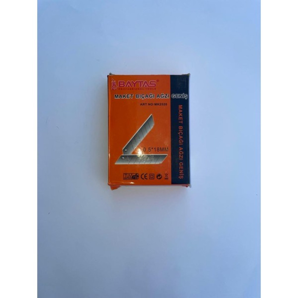 Baytaş Maket Bıçağı Ağzı 0.5X18MM 10X10 Lu - 1 Adet - 0.5 x 18mm Oto Boyaları Fiyatı