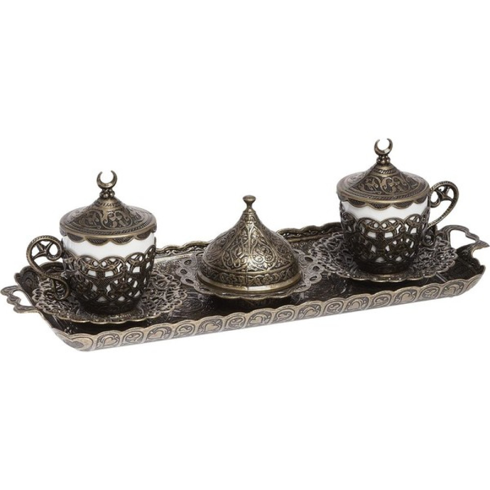 Bazaar 4 Osmanlı Hürrem Nescafe Fincan Seti 2 Kişilik Antik Sarı Fincan / Bardak / Kahve Takımı Fiyatı
