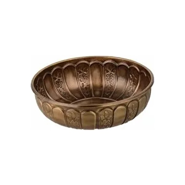 Bazaar 4 Osmanlı Motifli Hamam Tası Nostaljik Seri Metal Malzemeden Şık Tasarım Gri Renk - Krem Rengi - Sarı Diğer Fiyatı