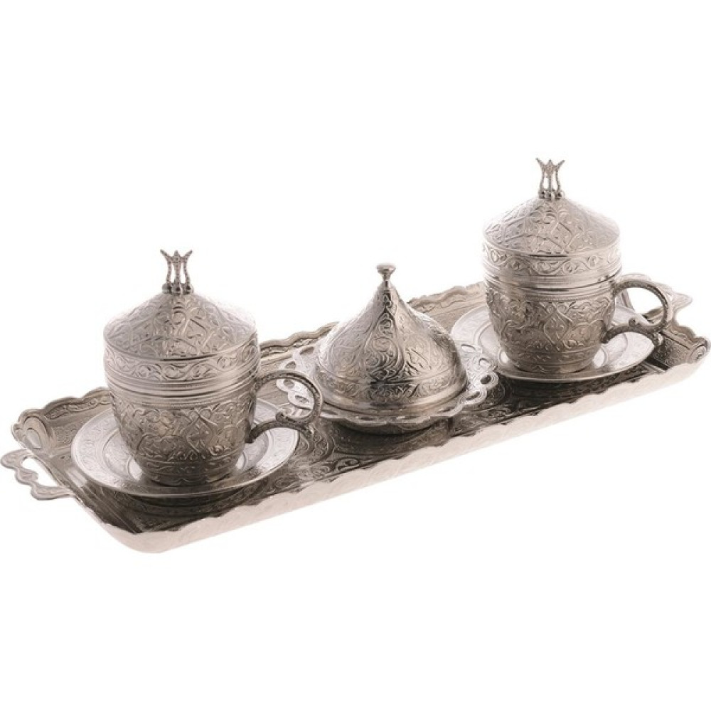 Bazaar 4 Osmanlı Şehzade Nescafe Fincan Seti 2 Kişilik Gümüş Renk Fincan / Bardak / Kahve Takımı Fiyatı