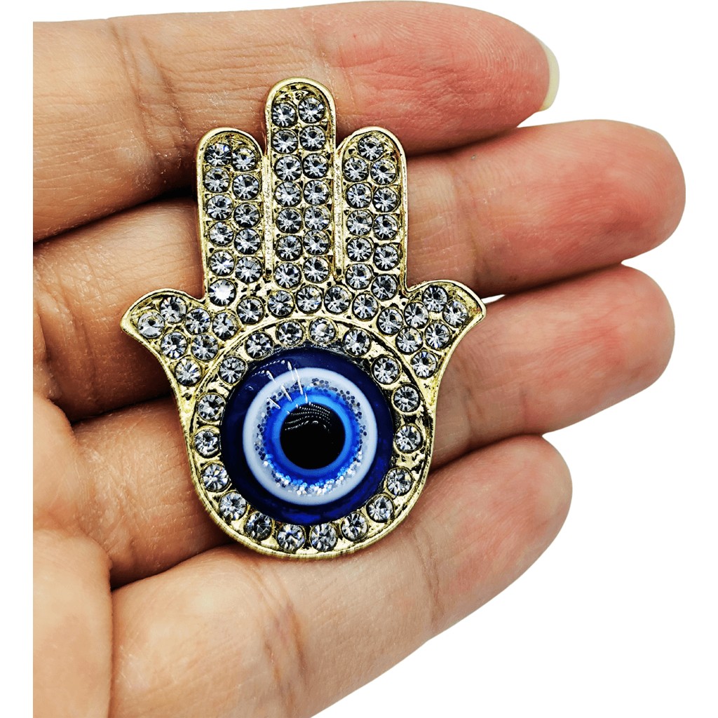 BB Bi Butik Shop Işıltılı Nazar Boncuklu Fatma Ana Eli Tasarım Broş - 1 - 001-Renkli Diğer Fiyatı