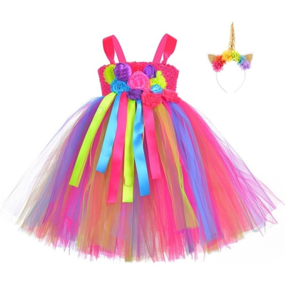 Bba New Trend Fuşya Unicorn Tütü Kız Çoçuk Elbise,doğum Günü Elbise Taç Kız Çocuk Elbise Fiyatı