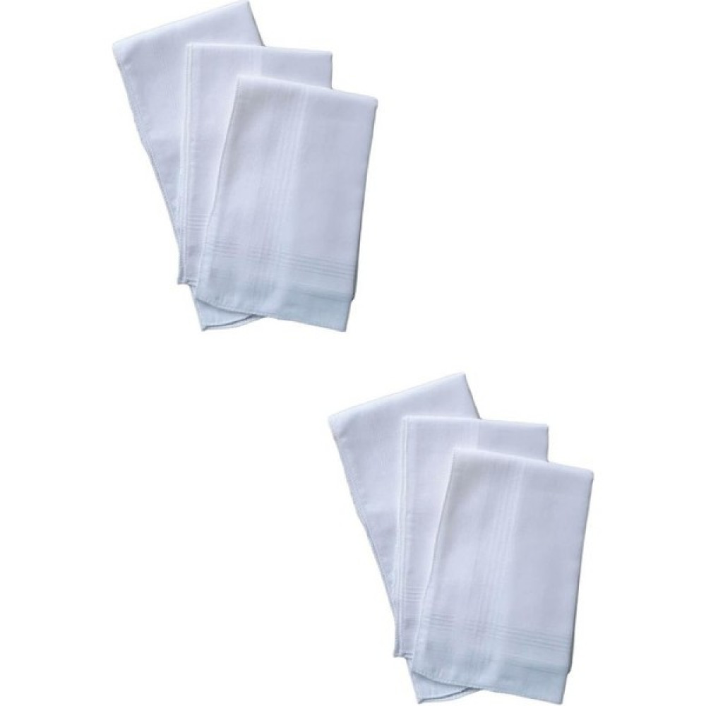 BBB 6 Lı El Cep Yaka Kumaş Mendil 36X36 cm 100 Pamuklu Tm Beyaz Mendil Fiyatı