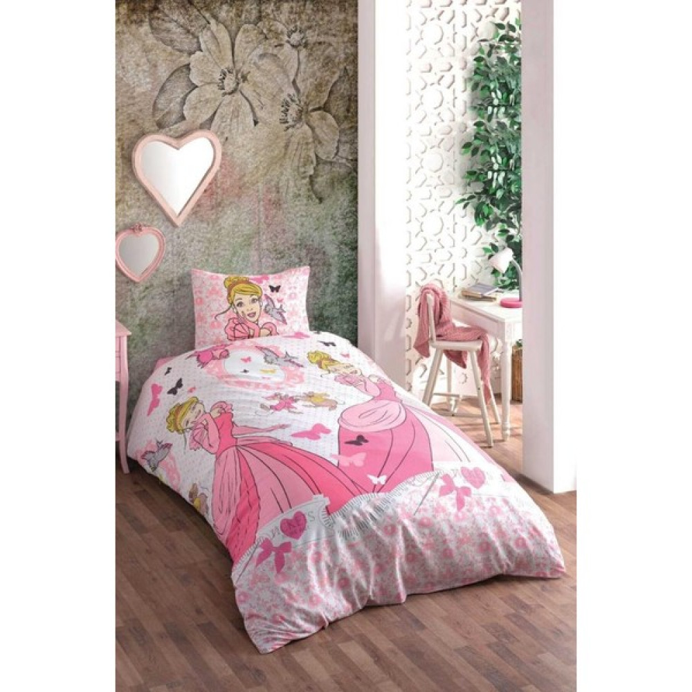BBB Mira Home Tek Kişilik Genç Kız Çocuk Nevresim Takımı Prenses - Beyaz - 160 x 240 cm Nevresim Takımı Fiyatı