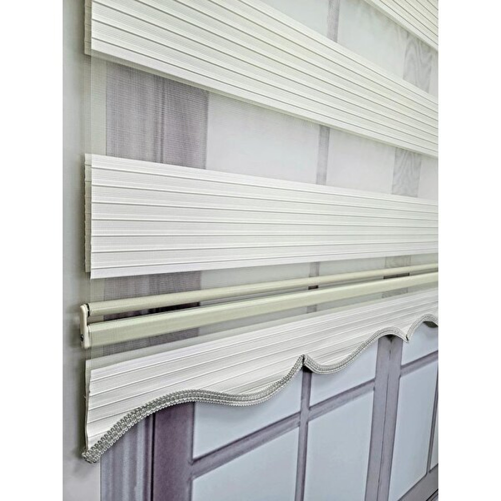 BBB Pliseli Zebra Stor Perde Sert Plastik Kasalı - Ekru - 80 x 200 cm Perde Fiyatı