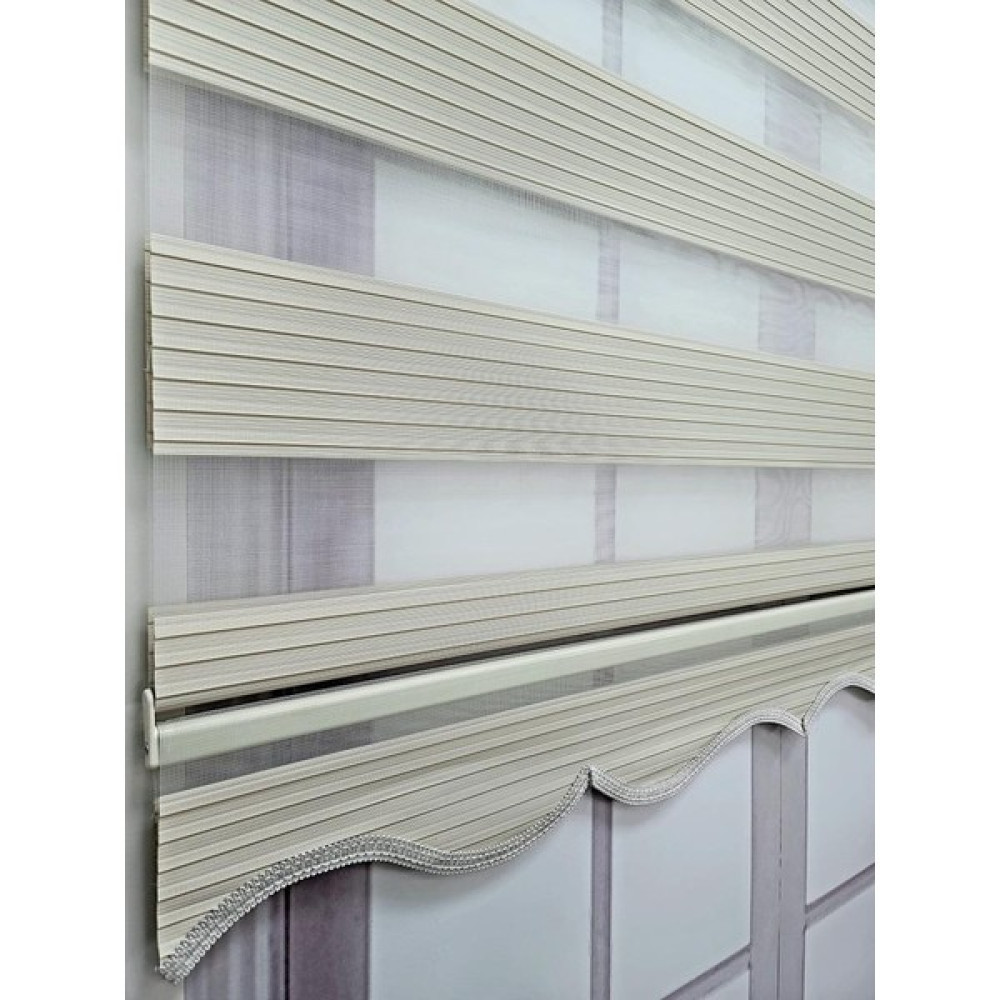 BBB Pliseli Zebra Stor Perde Sert Plastik Kasalı - Krem - 80 x 200 cm Perde Fiyatı