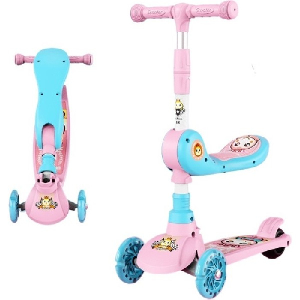 BD Katlanabilir Oturmalı Kaykay Scooterı (Yurt Dışından) - Açık Pembe Açık Hava, Deniz ve Spor Oyuncakları Fiyatı