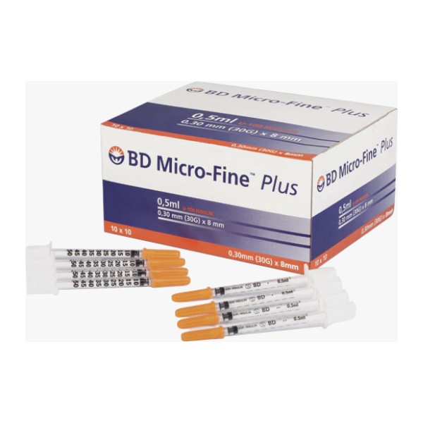 Bd Micro-Fine Insülin Enjektörü 0,5 ml 1 Paket 100 Adet Diğer Fiyatı