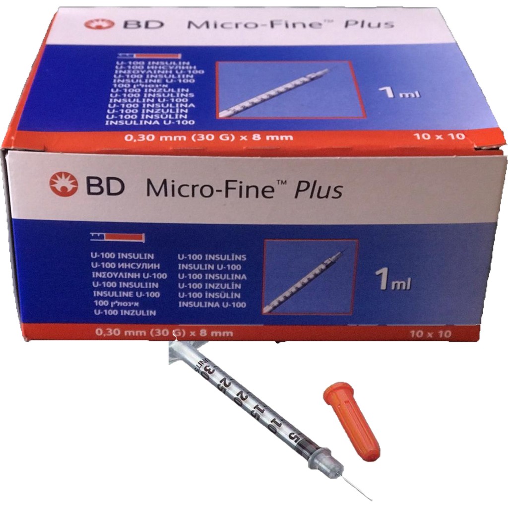 Bd Micro-Fine Plus 1 ml Enjektör 0,30 mm x 8 mm (30G) 100 Adet 1 Kutu Diğer Fiyatı