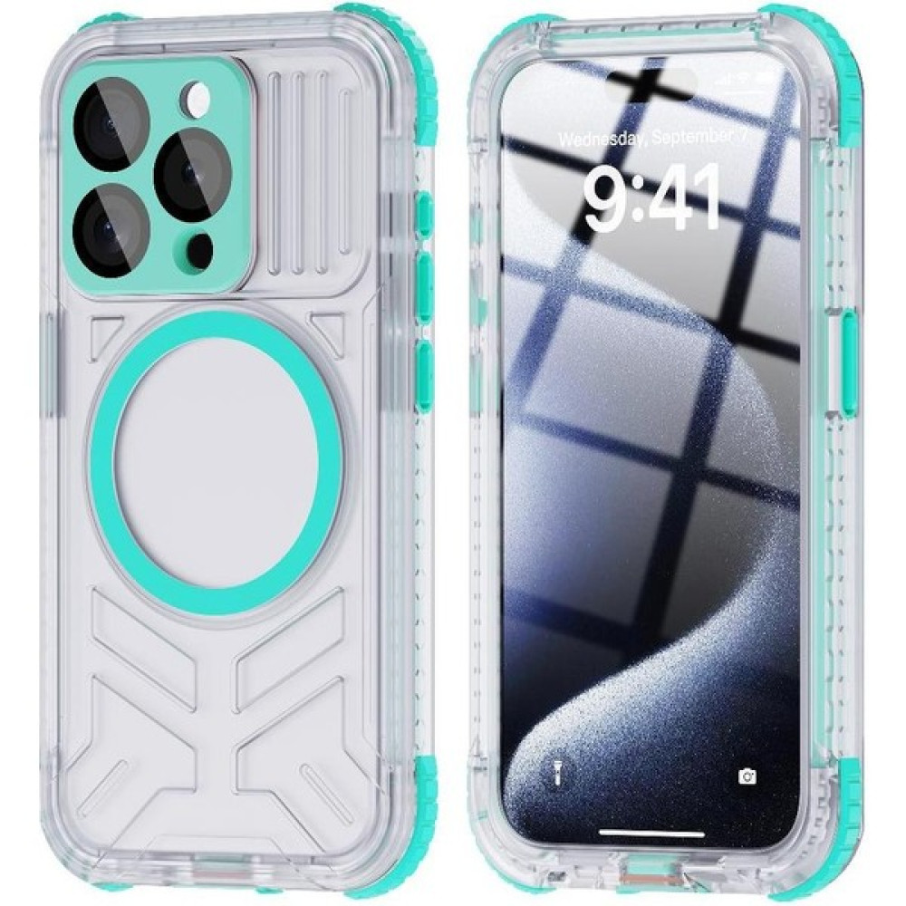 BDT Boutique Iphone 15 Pro Max Ekran Koruyucu IP68 Su Geçirmez Tam 12FT (Yurt Dışından) - Sea Blue Cep Telefonu Kılıfı Fiyatı