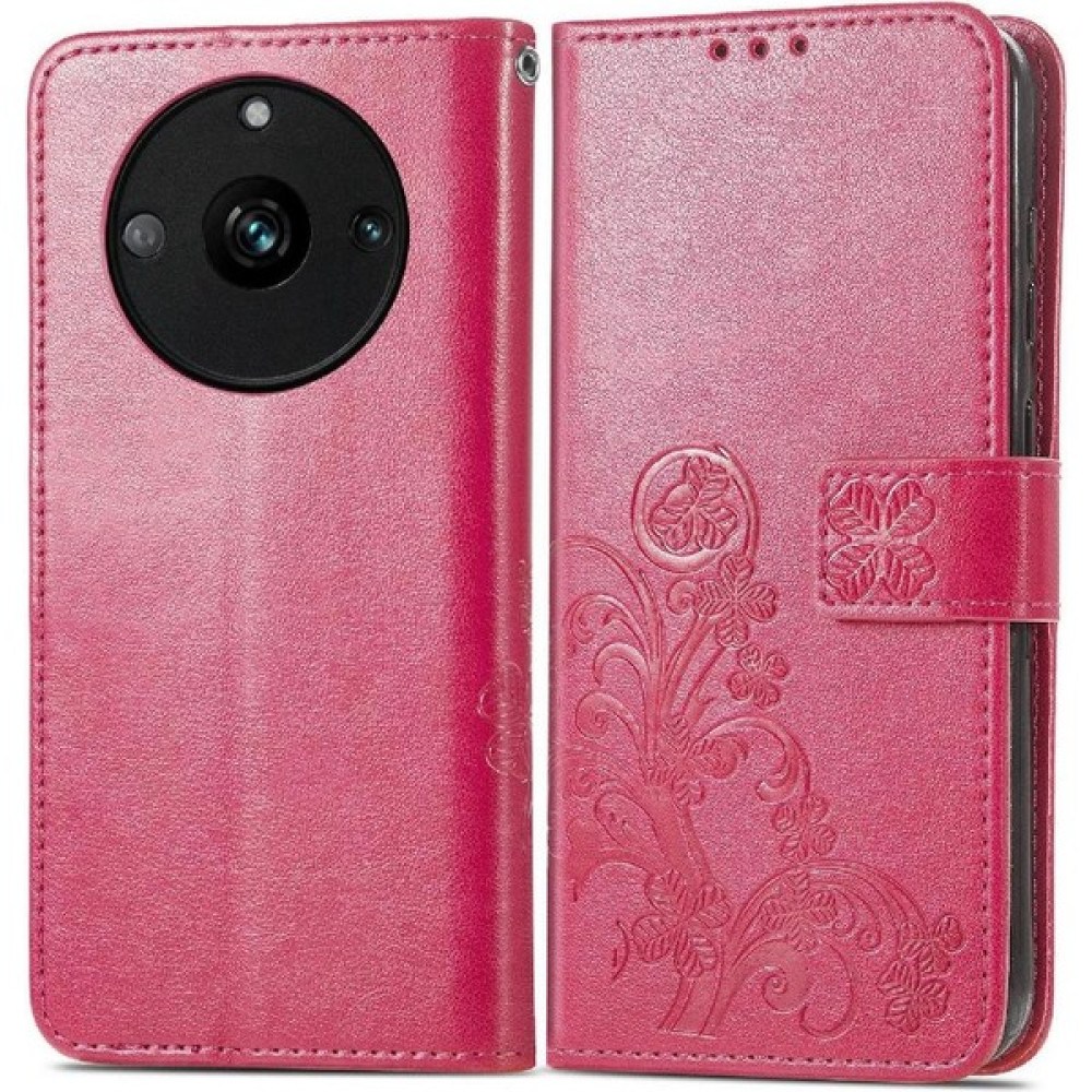 BDT Boutique Realme 11 Pro Zarif Iş Dört Yapraklı Yonca Deri Kılıf (Yurt Dışından) - Pembe Cep Telefonu Kılıfı Fiyatı