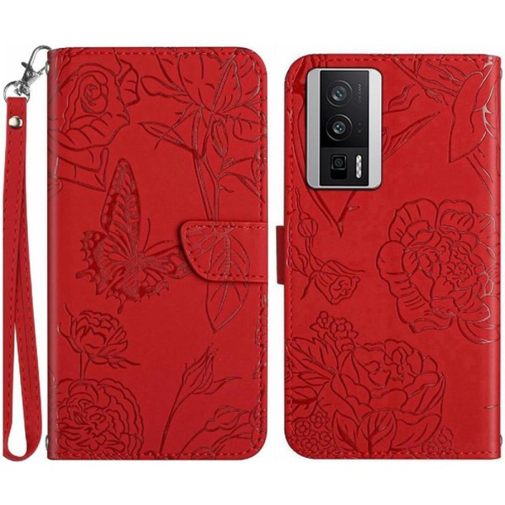 BDT Boutique Xiaomi Poco F5 Pro Darbeye Deri Kılıf Anti-Damla Koruma (Yurt Dışından) - Kırmızı Cep Telefonu Kılıfı Fiyatı