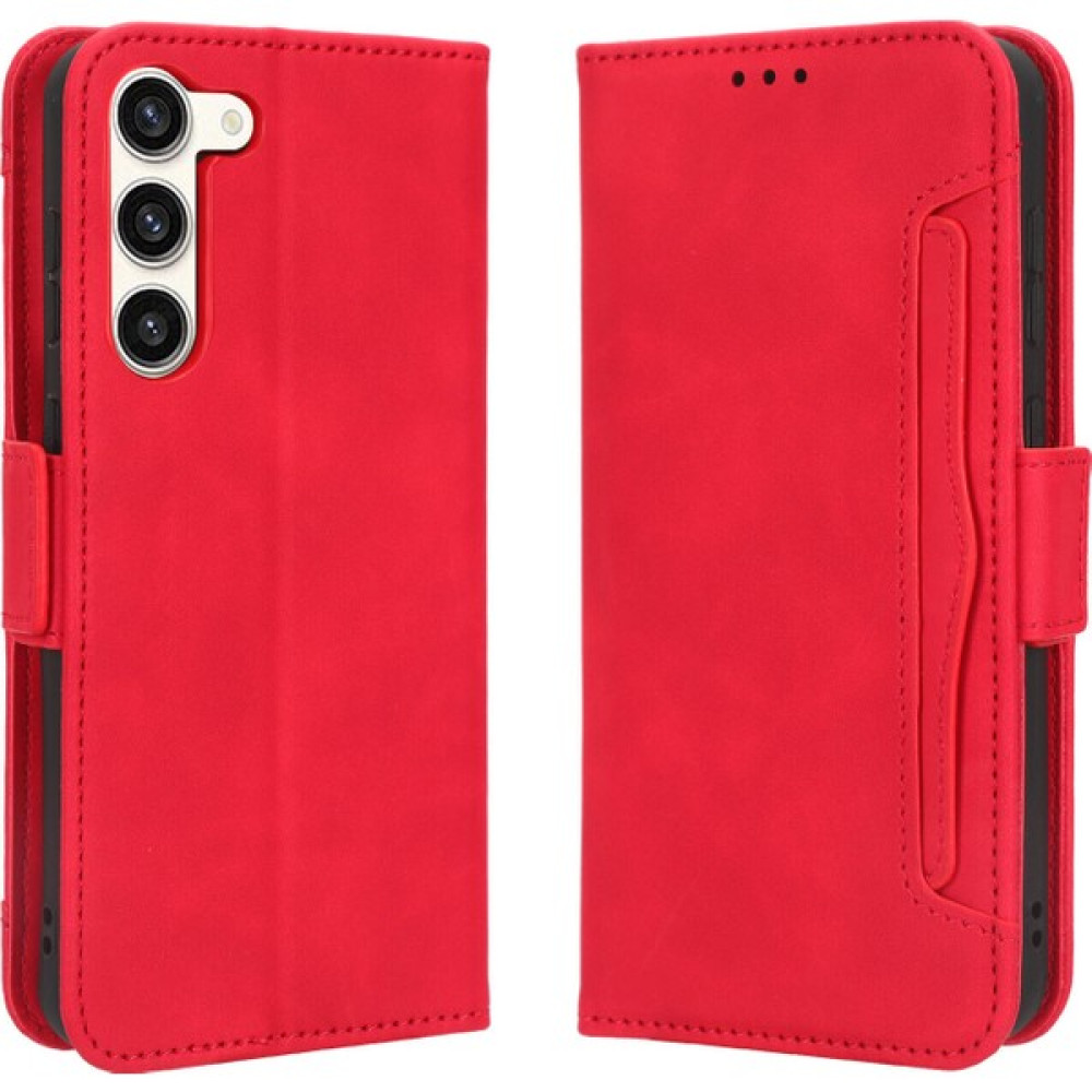 BDT Market - 9116 Ile Uyumlu Samsung Galaxy S23 Kredi Kartı Tutuculu Kickstand Koruyucu Cüzdan Kılıfı, Flip Folyo Kitap Pu Deri Darbeye Dayanıklı K... Cep Telefonu Kılıfı Fiyatı