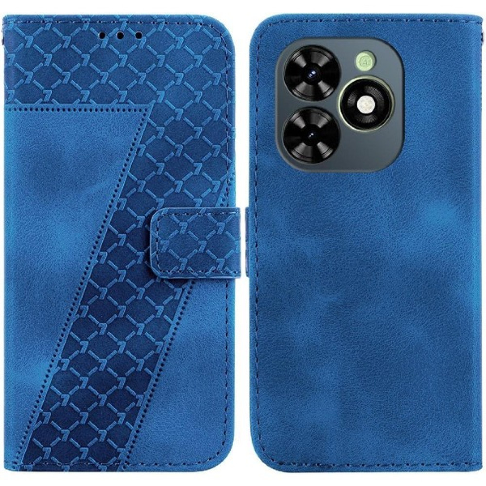 BDT Market - 9116 Infinix Sıcak 40I Kabartmalı Desen Kart Yuvası Fonksiyonu Flip Pu Için Telefon Kılıfı (Yurt Dışından) - Mavi - Hot 40i Cep Telefonu Kılıfı Fiyatı