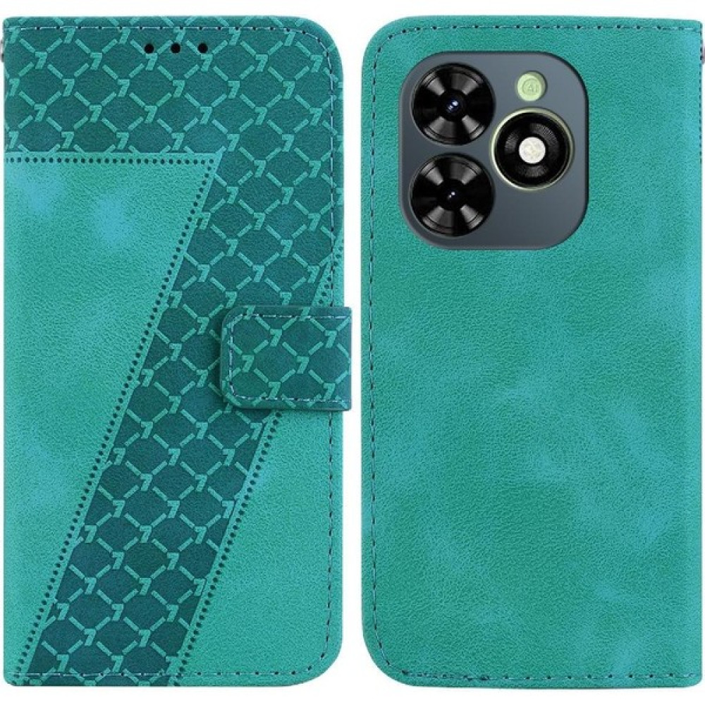 BDT Market - 9116 Infinix Sıcak 40I Kabartmalı Desen Kart Yuvası Fonksiyonu Flip Pu Için Telefon Kılıfı (Yurt Dışından) - Yeşil - Hot 40i Cep Telefonu Kılıfı Fiyatı