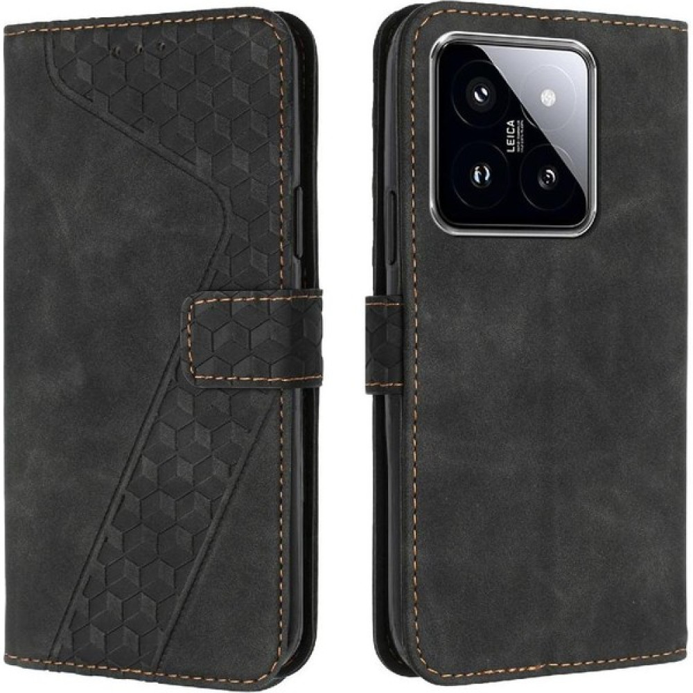 BDT Market - 9116 Xiaomi 14 Için Telefon Kılıfı Cüzdan Kart Yuvaları Kapak Manyetik Kickstand Flip (Yurt Dışından) - Siyah Cep Telefonu Kılıfı Fiyatı