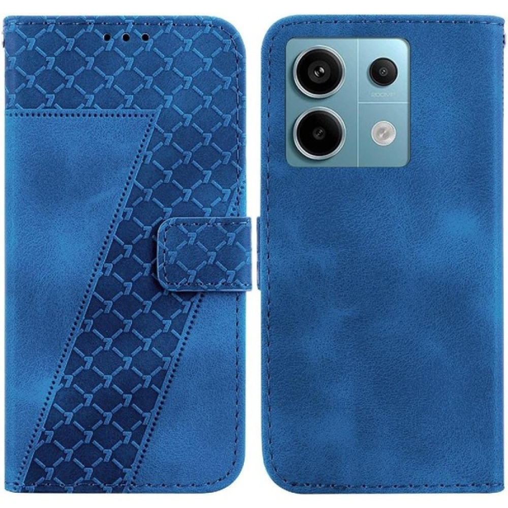 BDT Market Telefon Kılıfı Için Xiaomi Redmi Not 13 Pro 5g Kabartmalı Desen Pu Deri (Yurt Dışından) - Mavi Cep Telefonu Kılıfı Fiyatı