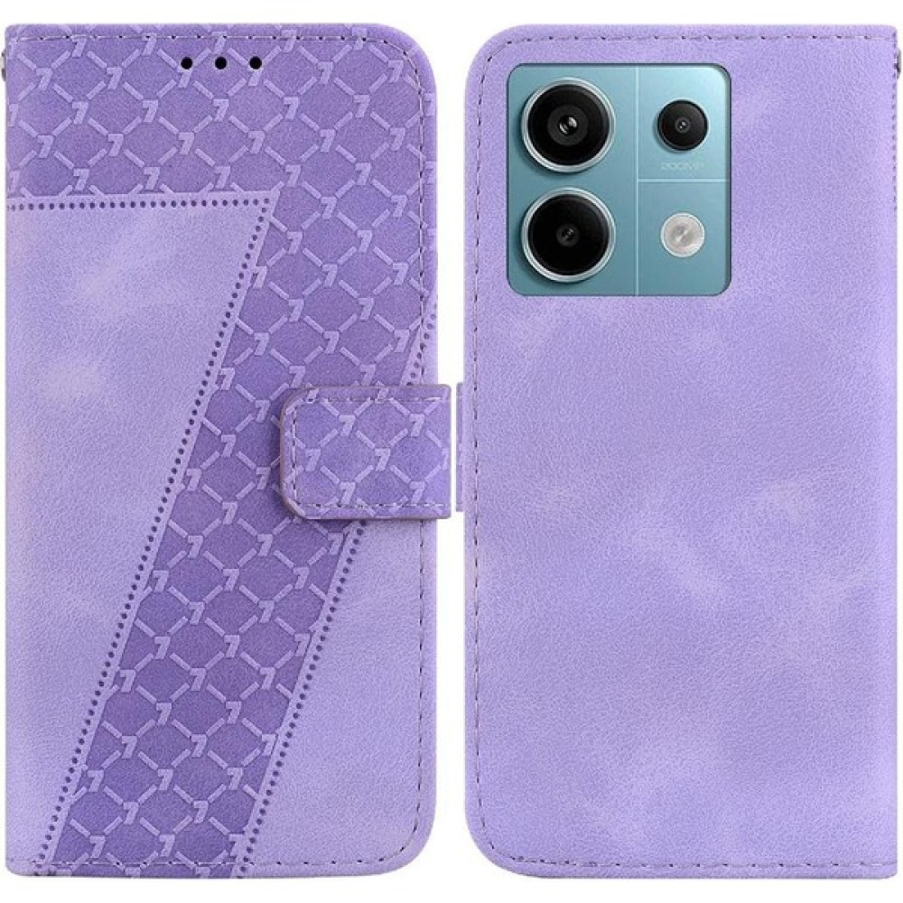 BDT Market Telefon Kılıfı Için Xiaomi Redmi Not 13 Pro 5g Kabartmalı Desen Pu Deri (Yurt Dışından) - Mor Cep Telefonu Kılıfı Fiyatı