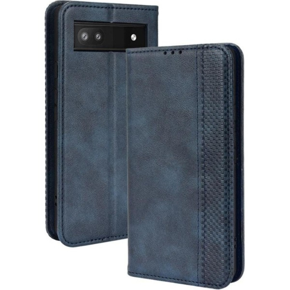 Bdt Shop Google Piksel 6A Manyetik Kapatma Cüzdan Pu Deri Için Kılıf (Yurt Dışından) - Mavi - Google Pixel 6A Cep Telefonu Kılıfı Fiyatı