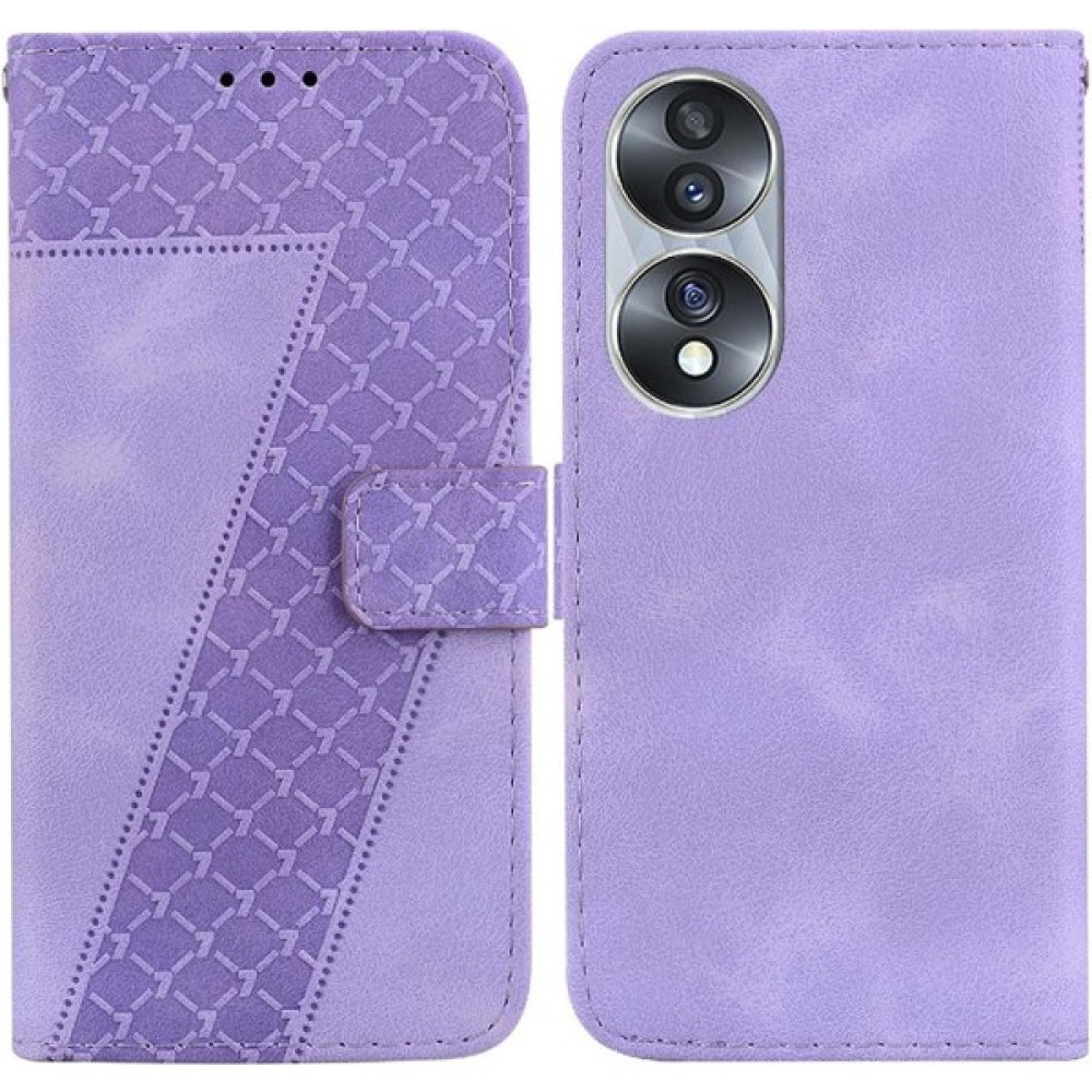 Bdt Shop Honor Için Kılıf 70 Flip Folio Kapak Cüzdan Kart Yuvası Fonksiyonu Kabartmalı Pu (Yurt Dışından) - Mor - Honor 70 Cep Telefonu Kılıfı Fiyatı