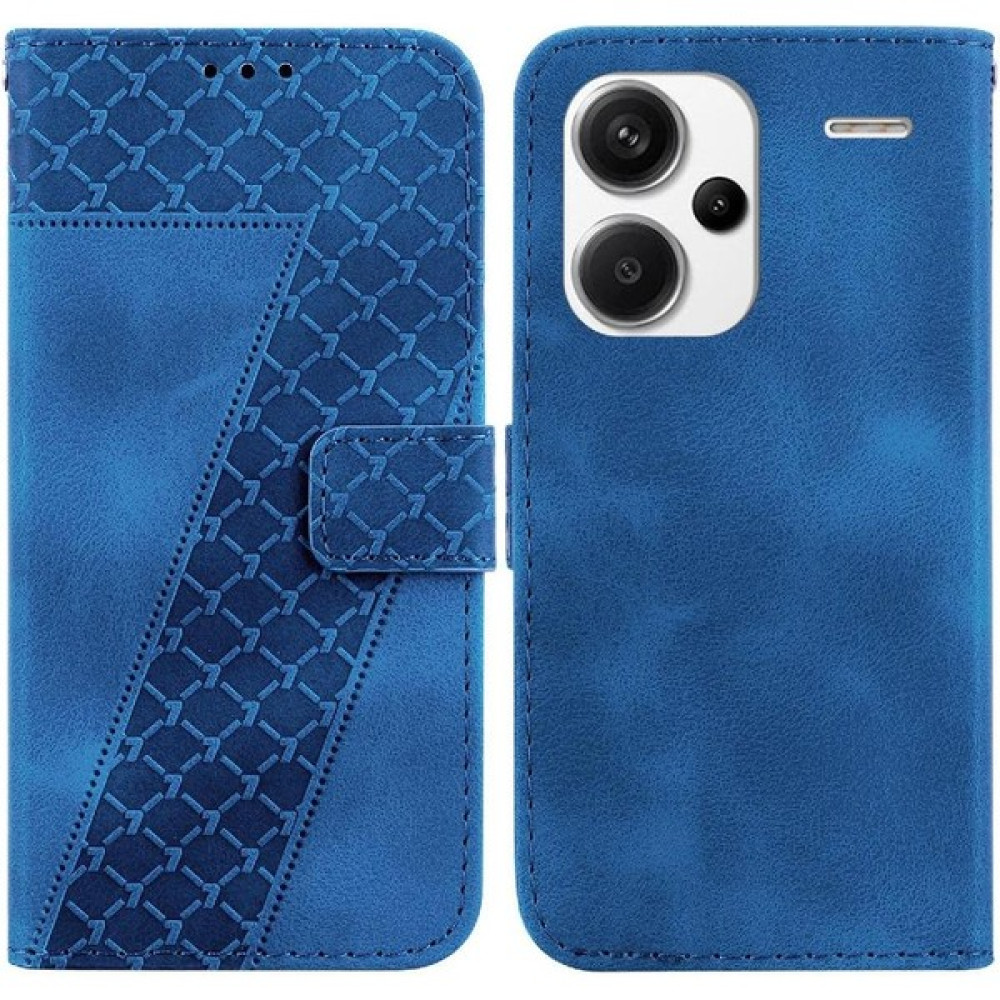 Bdt Shop Xiaomi Redmi Için Not 13 Pro Artı Flip Folio Kapak Cüzdan Kabartmalı Pu (Yurt Dışından) - Mavi - Redmi Note 13 Pro Plus Cep Telefonu Kılıfı Fiyatı