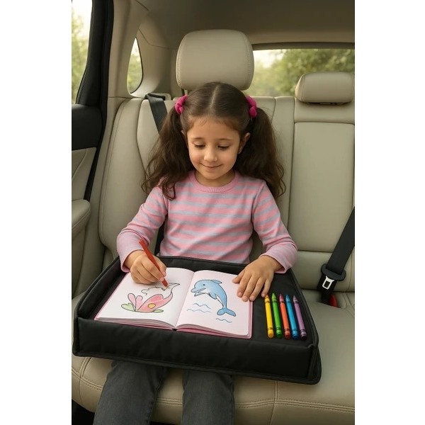 Be Active Katlanabilir Pratik Çocuk Aktivite Masası Oto Koltuk Sehpası - Siyah Yan Sehpa Fiyatı