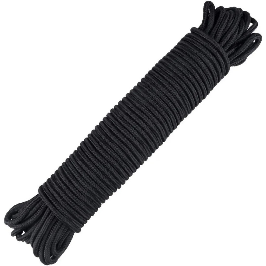 Be Beauty 50 mt 4 mm Siyah Renk Polyester Içi Dolgulu Dağcılık Kamp Gemici Hamak Salıncak Iskota Ipi Tırmanış Malzemeleri Fiyatı