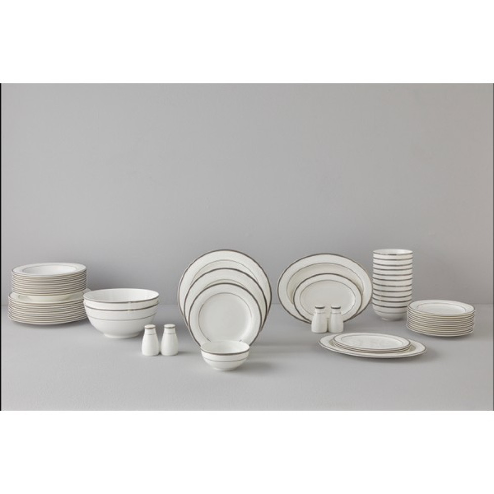 Be Original Crown Silver 60 Parça 12 Kişilik Bone China Yemek Takımı Yemek Takımı Fiyatı