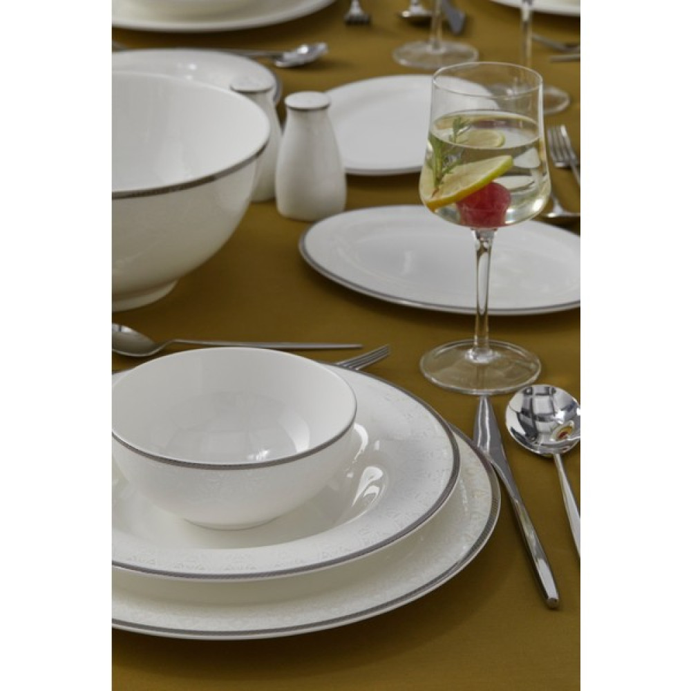 Be Original Monarch Silver 60 Parça 12 Kişilik Bone China Yemek Takımı Yemek Takımı Fiyatı