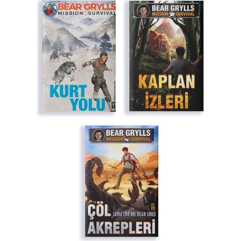 Bear Grylls Serisi Seti (3 Kitap) Kurt Yolu - Kaplan Izleri - Çöl Akrepleri Macera Fiyatı