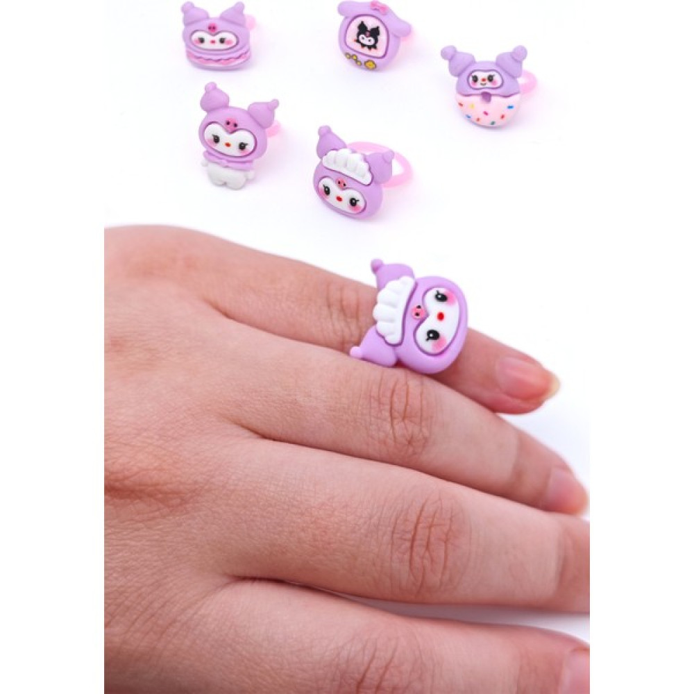 Bear & Pear 5 Adet Kız Çocuk Yüzüğü 5'li Ayarlanabilir Çocuk Yüzükleri - Standart Bijuteri Yüzük Fiyatı