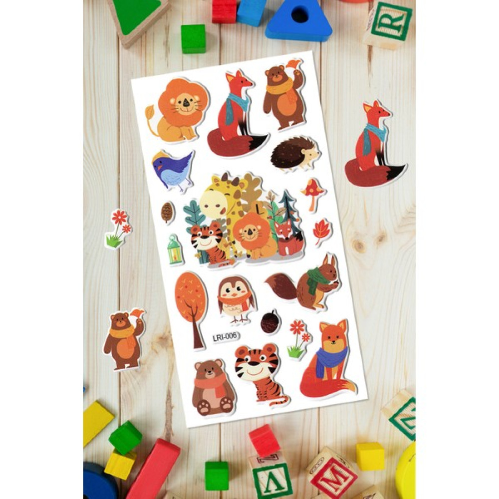 Bear & Pear Hayvanlar Alemi Kendinden Yapışkanlı Kabartmalı Sticker Çocuk Çıkartmaları Diğer Fiyatı