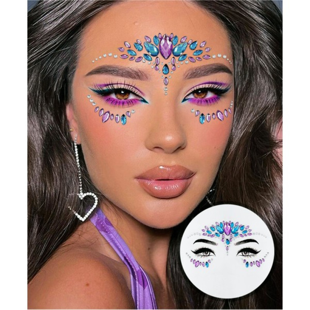 Bear & Pear Mermaid Kendinden Yapışkanlı Kristal Yüz Taşı Renkli Face Sticker Altın, Takı & Aksesuar Fiyatı