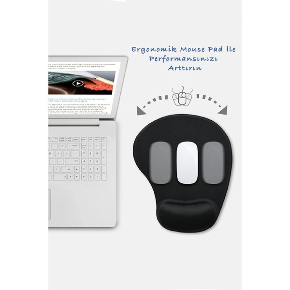 Beatitude Mouse Pad Fare Altlığı Kare Siyah Oyuncu Ev Ofis Kullanımına Uygun Ergonomik Oval Mouse Ped Mouse Pad Fiyatı