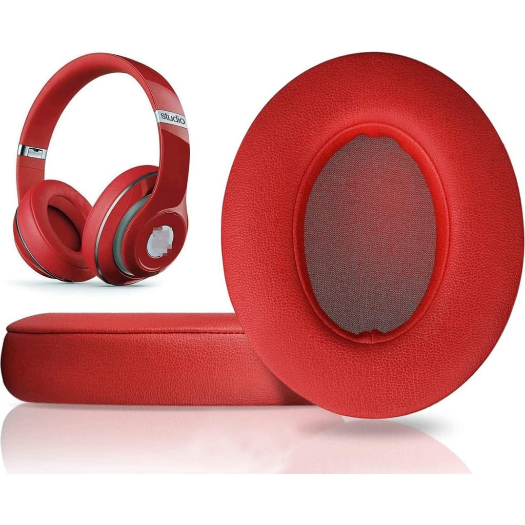 Beats Studio 2.0 ve 3.0 Uyumlu Kulaklık Pedi Studio Apl Kulaklık Süngeri Kulaklık Yastığı Köpük Yalıtım Minder Ped Yastık - Kırmızı Kulaklık Aksesuarı Fiyatı