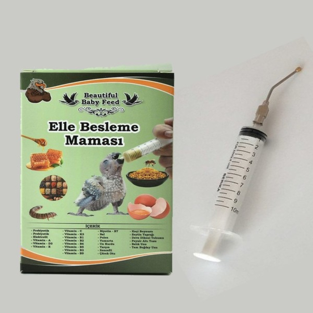 Beautiful Breast Elle Besleme Aparatı + Maması - Beautiful Food 100 Gr. Yavru Kuş Elle Besleme Mama Evcil Hayvan Ürünleri Fiyatı