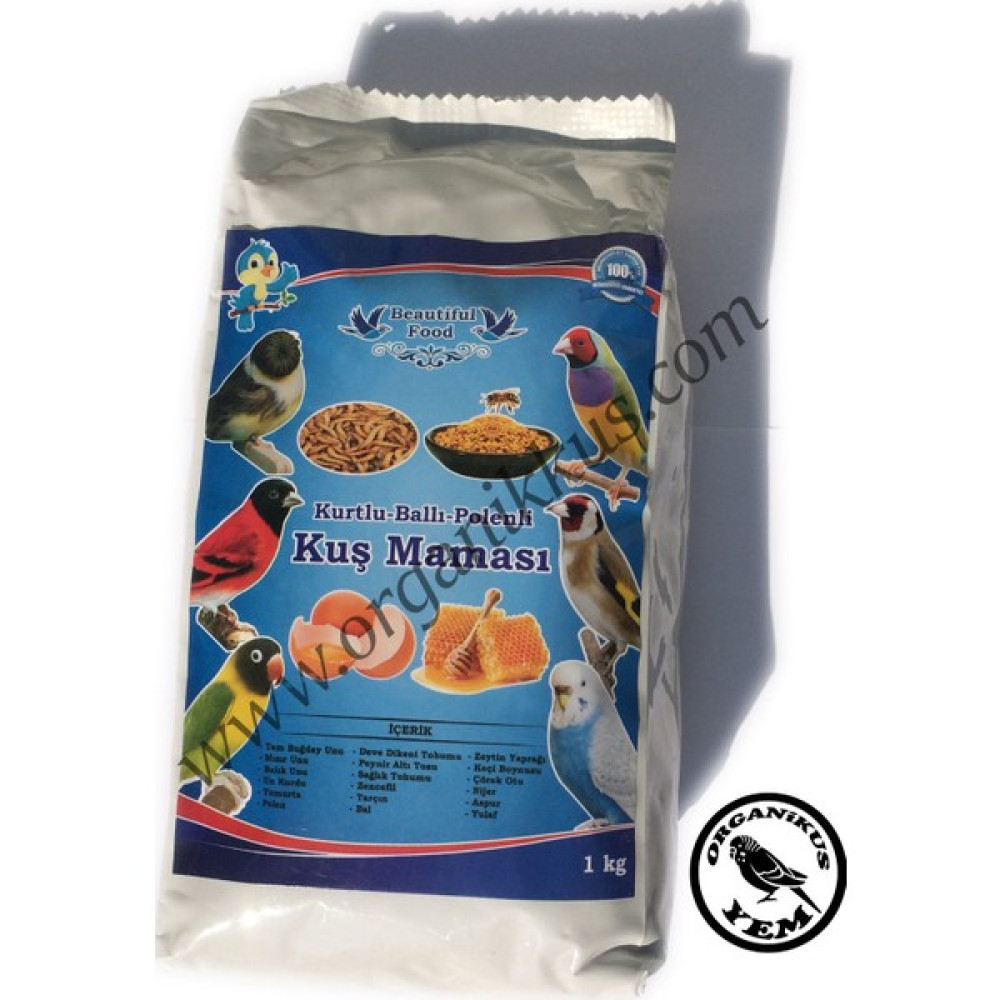 Beautiful Food Kurtlu Ballı Polenli Kuş Maması 1 KG Evcil Hayvan Ürünleri Fiyatı