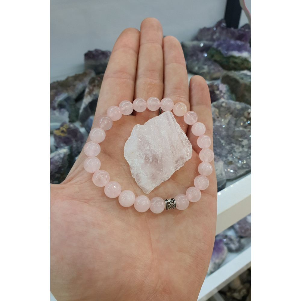 beautifulnaturelstones Pembe Kuvars Doğaltaş Bileklik ( Taş Hediyeli ) 8 Mm 20-21 cm Beden Bijuteri Bilezik Fiyatı