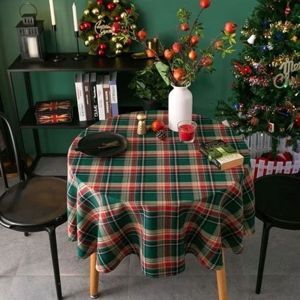 Beautifyy Noel Masa Örtüsü Ekose Masa Örtüsü Vintage Masa Örtüsü Sehpa Mat (Yurt Dışından) - Yeşil - 60 x 150 cm Masa Örtüsü Fiyatı