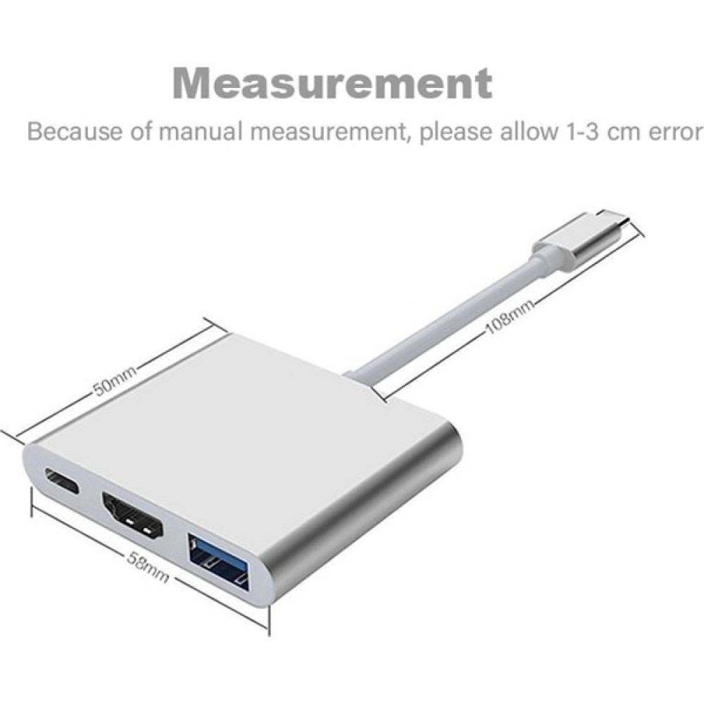 Beautifyy Usb-C Extender Hub Thunderbolt 3 Adaptör USB Tip C Hub-Hdmı Uyumlu 4K Usb-C Dock Pd MacBook Pro/air 2020 (Yurt Dışından) - Gri Bilgisayar Çevirici ve Adaptörü Fiyatı